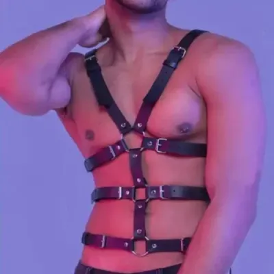 Pechera de Arnés de Cuero SADO Hombre H0030