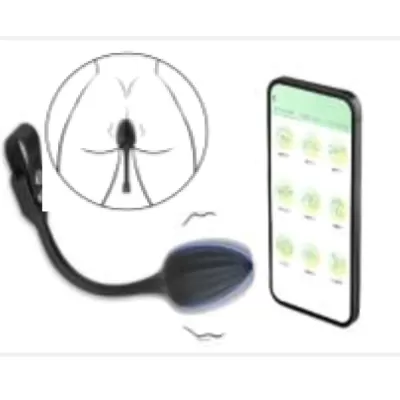 Tuxedo Strap Butt Plug Vibrator App GS522-1