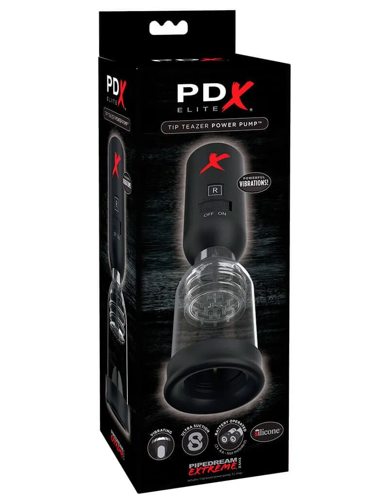 PDX Elite Tip Teazer Power Pump - Clear/Black RD516