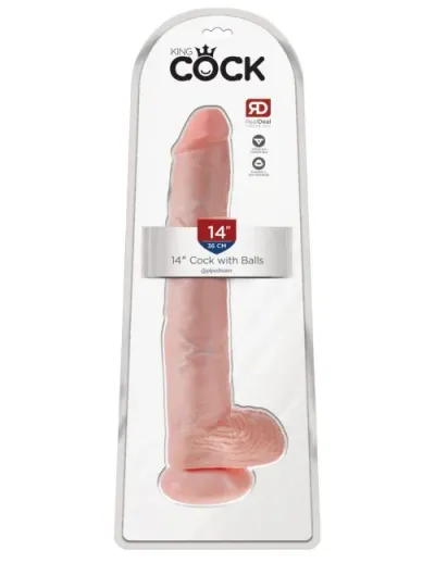 PD5534-21 KIng cock  14" Cock with Balls
