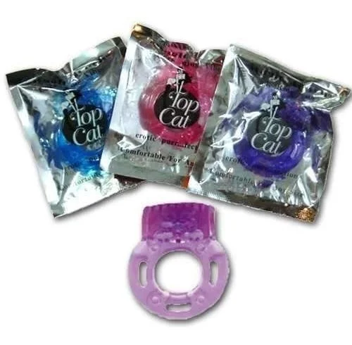 REUSABLE COCK RING VIBE TOP CAT