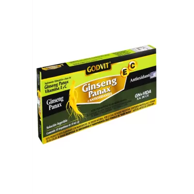 Ampolletas de Ginseng Panax con Antioxidantes