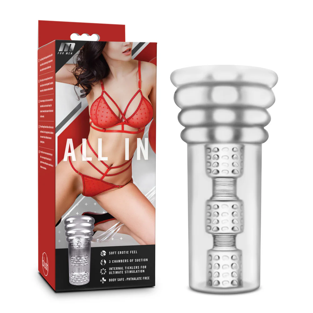 M For Men By Blush All In Clear Masturbator