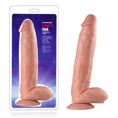Dildo realista de pvc de 30 x 5.5cm Compatible con arnes Base con ventosa