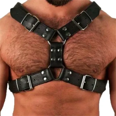 Pechera Arnés de cuero SADO hombre H0052